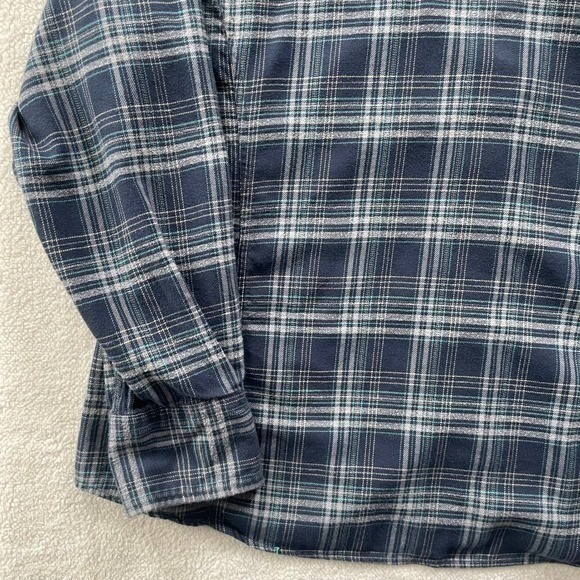 Carhartt Womens XXL 2XL Blue Plaid Flannel Shirt Western Pearl Snap Gorpcore - Picture 9 of 16